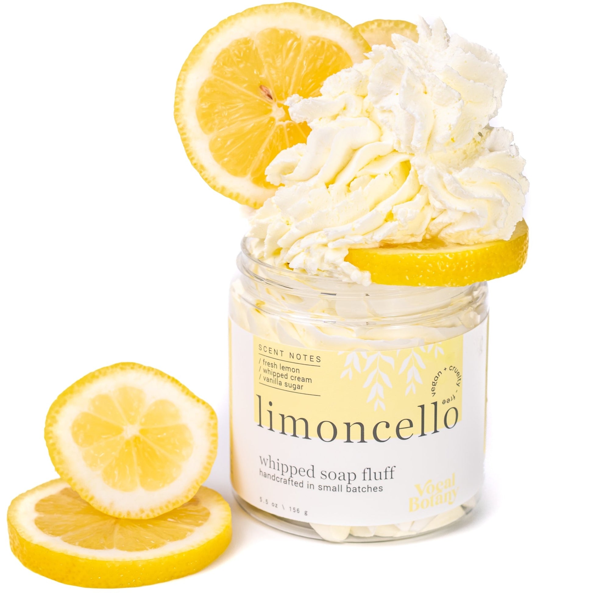 limoncello whipped soap fluff - Vocal Botany