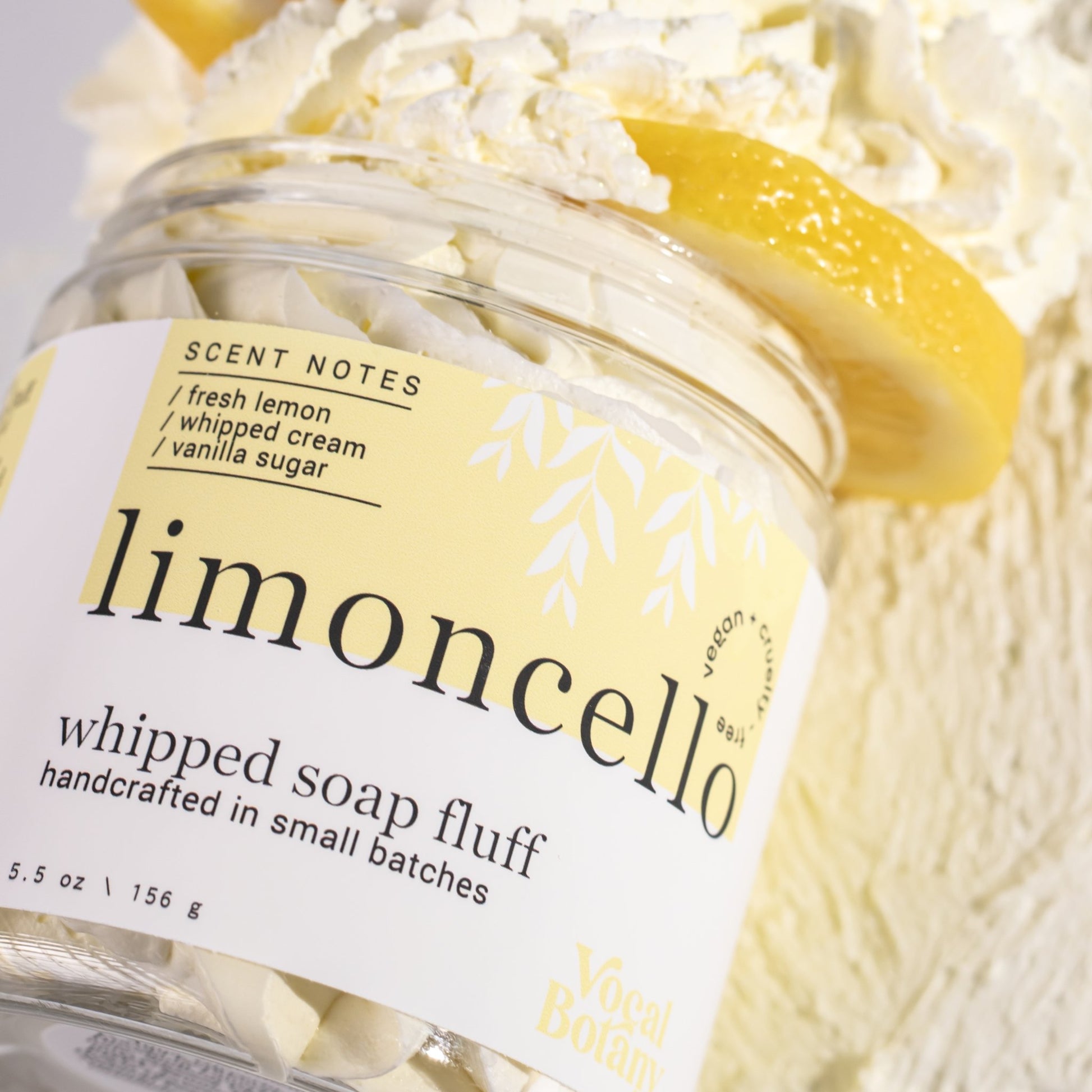 limoncello whipped soap fluff - Vocal Botany